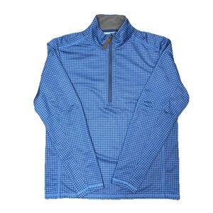 Jim Nantz By Vineyard Vines 1/4 zip performance Shirt Top Golf Houndstooth Small